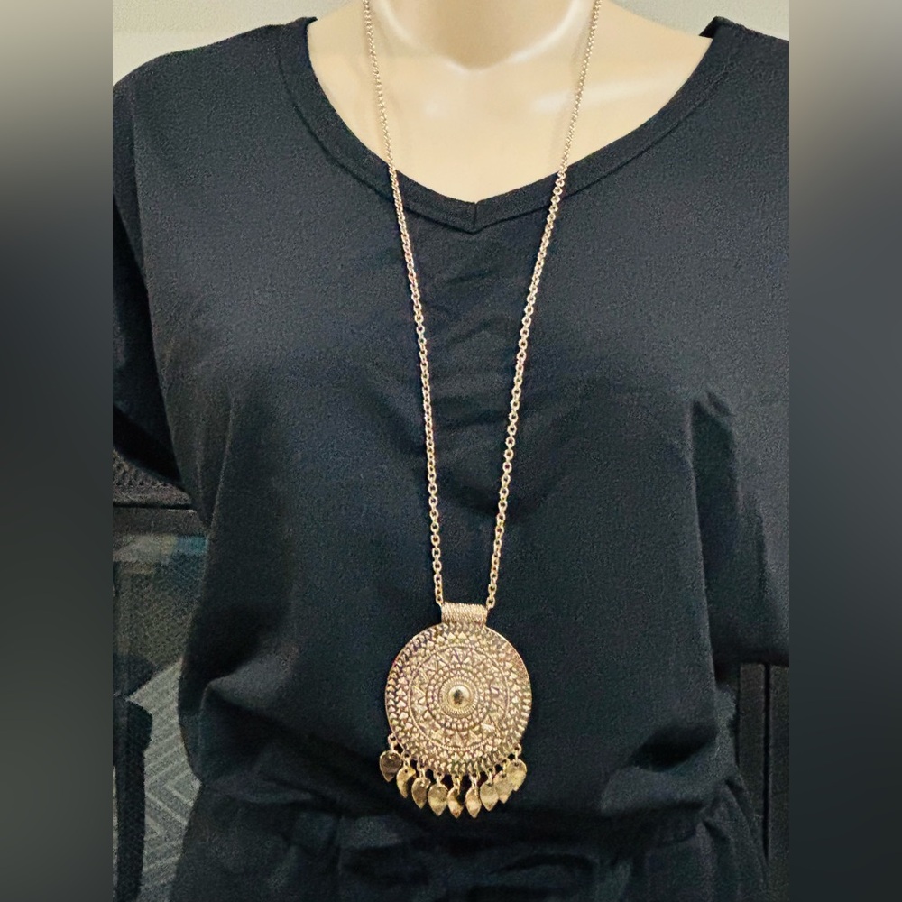 GOLD Aztec Long Necklace | OSFA |